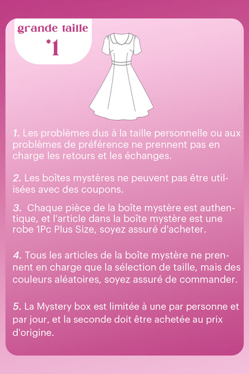 ZAPAKA BOÎTE MYSTÈRE de 1 Pc Robe Grande Taille